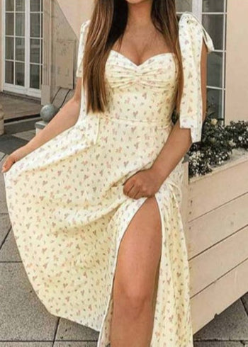 Robe longue été fleurie élégante femme