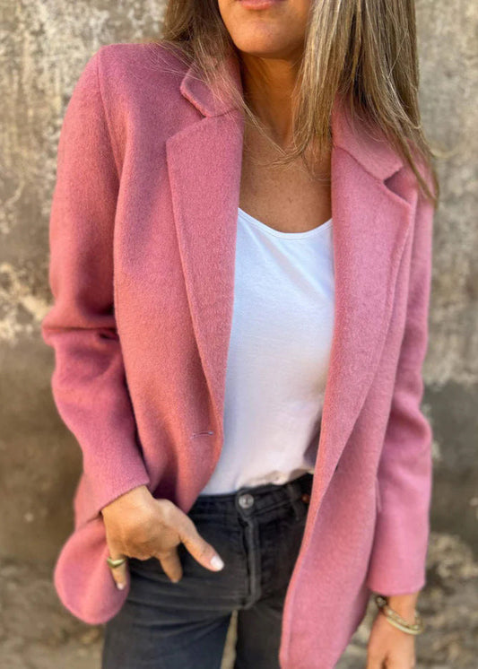 Blazer court boutonné style hiver femme