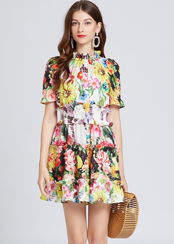 Robe Courte Femme Imprimé Fleuri