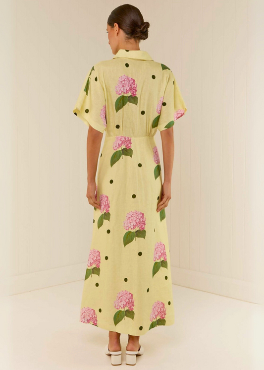 Robe imprimée taille haute élégante