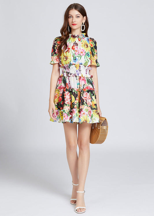 Robe Courte Femme Imprimé Fleuri