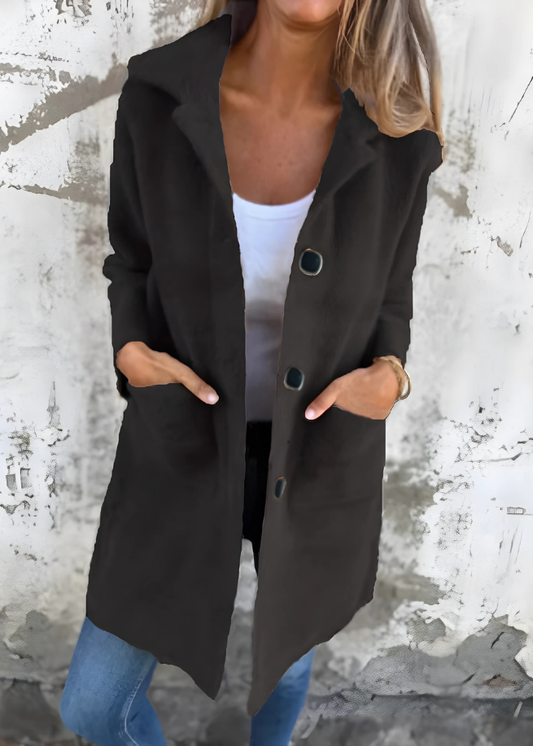 Veste polo mi-longue cintrée