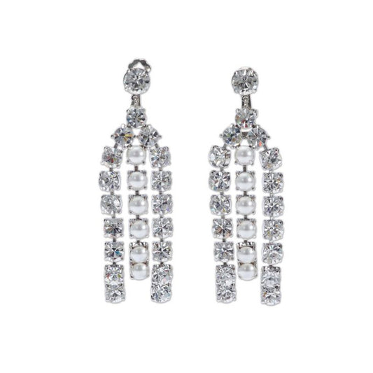 Boucles géométriques strass luxe abordable