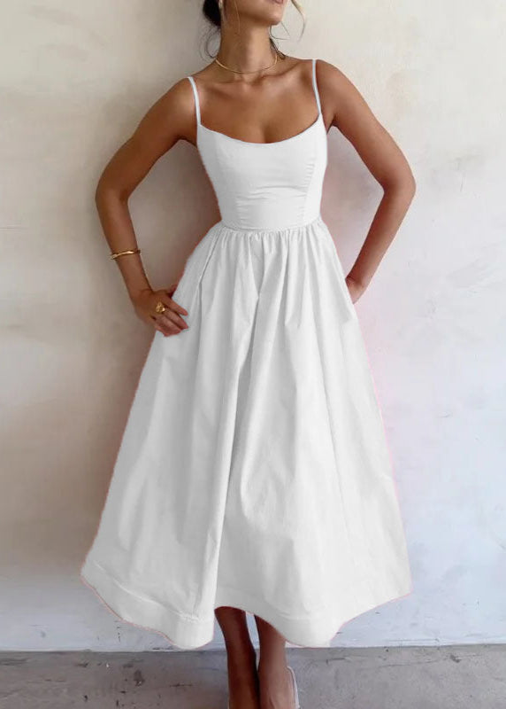 Robe longue élégante à bretelles