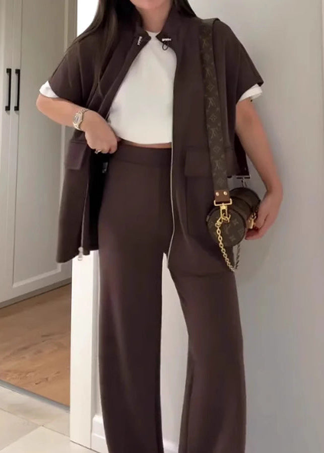 Ensemble décontracté femme manches courtes