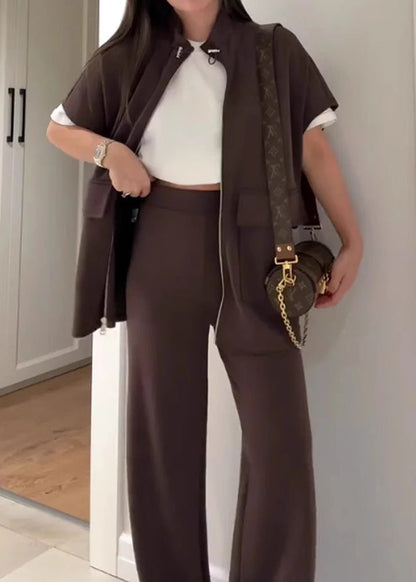 Ensemble décontracté femme manches courtes