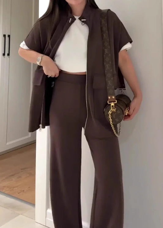 Ensemble décontracté femme manches courtes