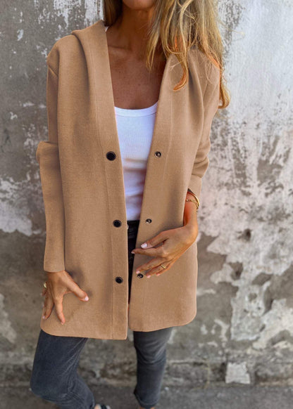 Cardigan Décontracté à Capuche Femme