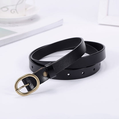 Ceinture fine élégante en cuir