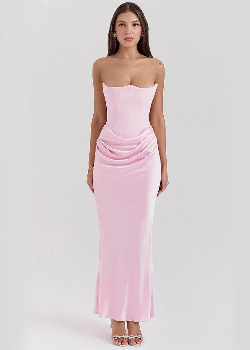 Robe longue bustier sexy élégante soirée