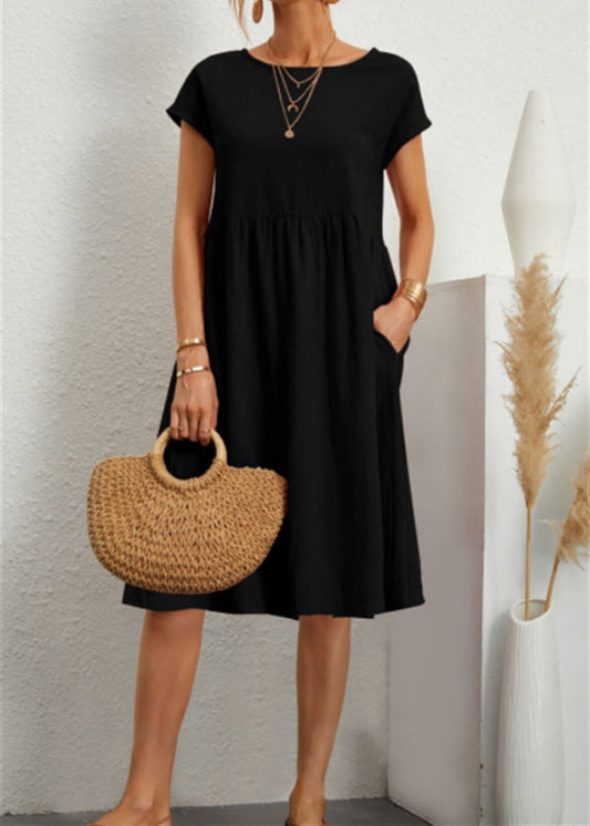 Robe d’Été Femme à Manches Courtes