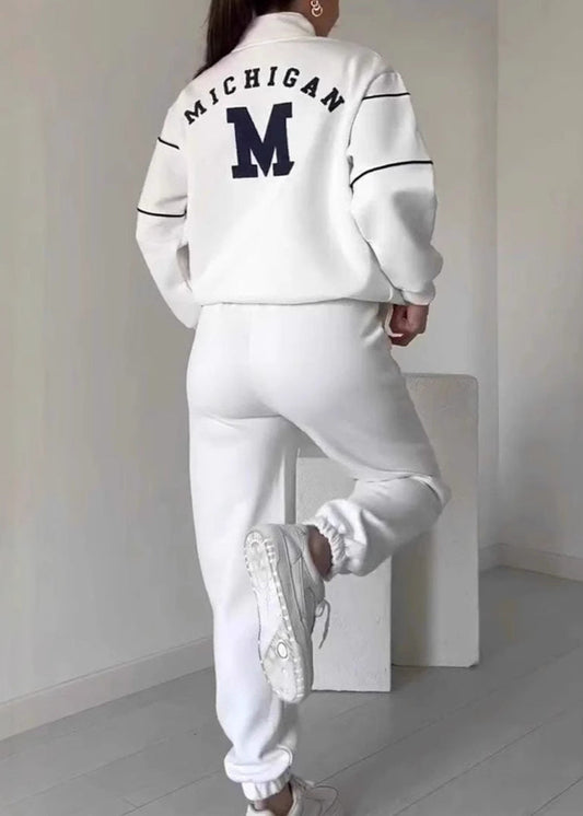 Ensemble sweat décontracté à rayures