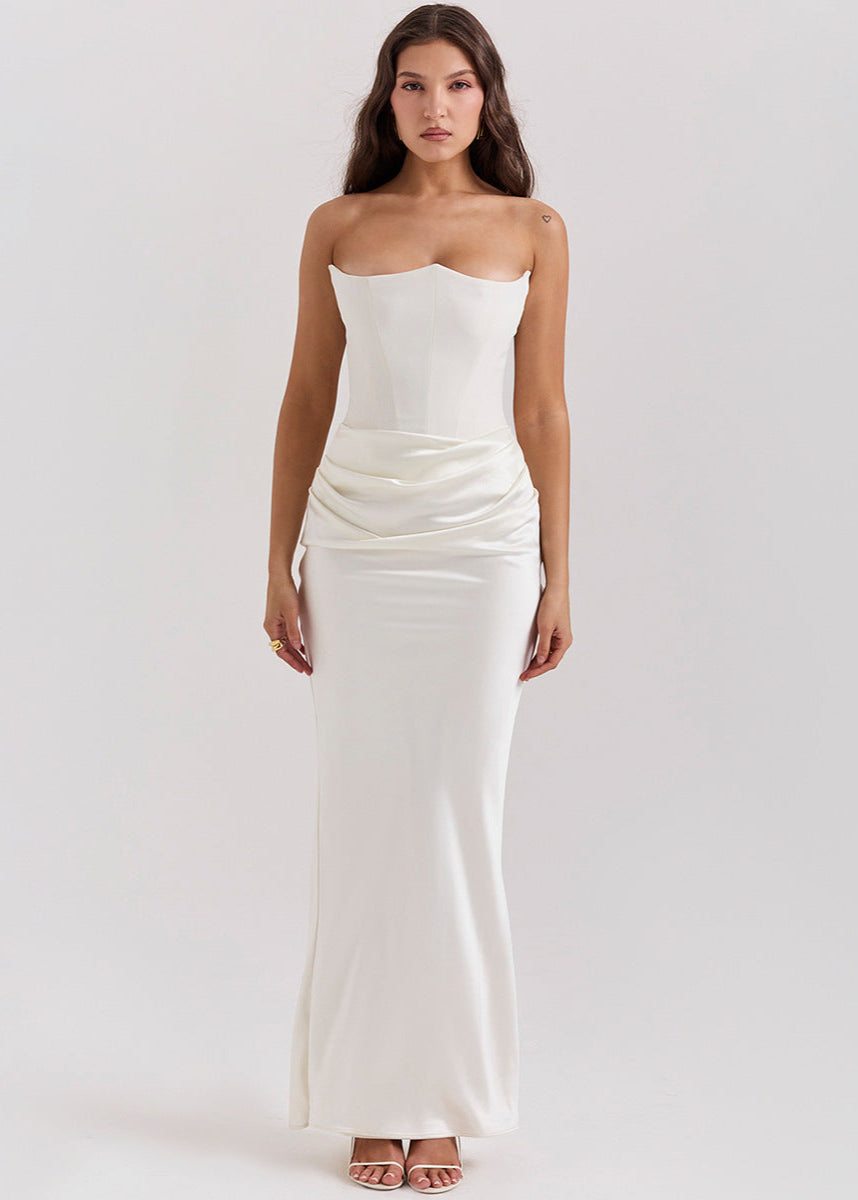Robe longue bustier sexy élégante soirée