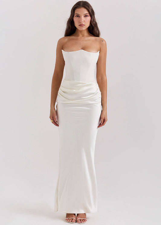 Robe longue bustier sexy élégante soirée
