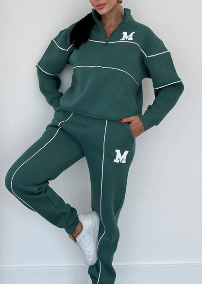 Ensemble sweat décontracté à rayures