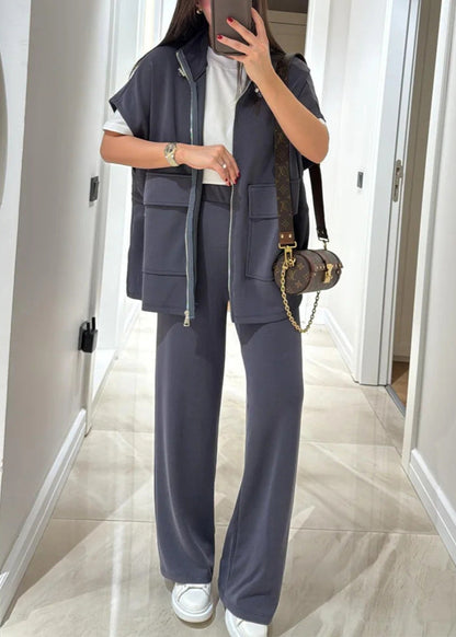 Ensemble décontracté femme manches courtes