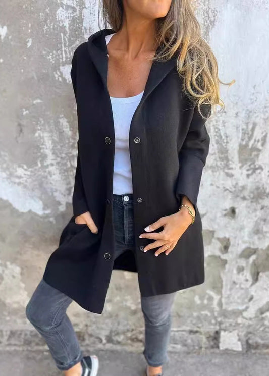 Cardigan Décontracté à Capuche Femme