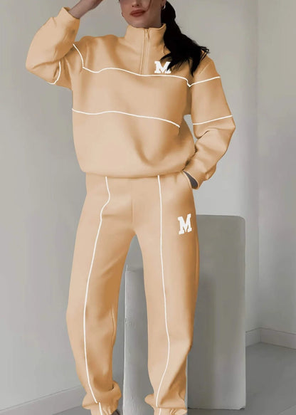 Ensemble sweat décontracté à rayures