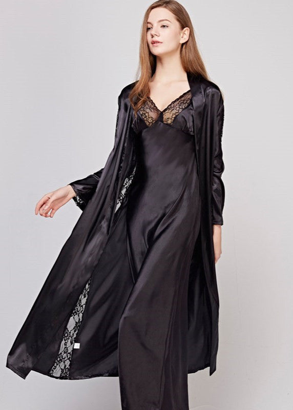 Pyjama Satiné 2 Pièces Élégant