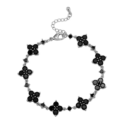 Bracelet fleur zircon éclat raffiné