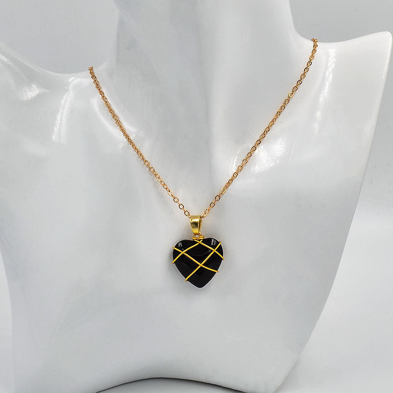 Pendentif cœur cristal été féminin