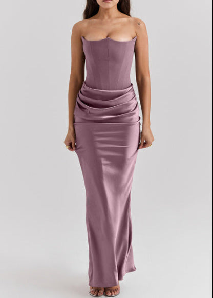 Robe longue bustier sexy élégante soirée