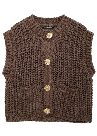 Gilet sans manches maille épaisse