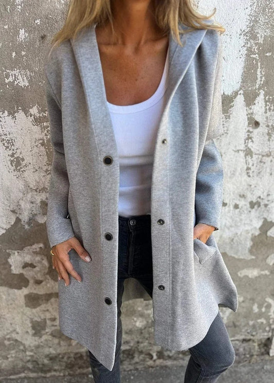 Cardigan Décontracté à Capuche Femme