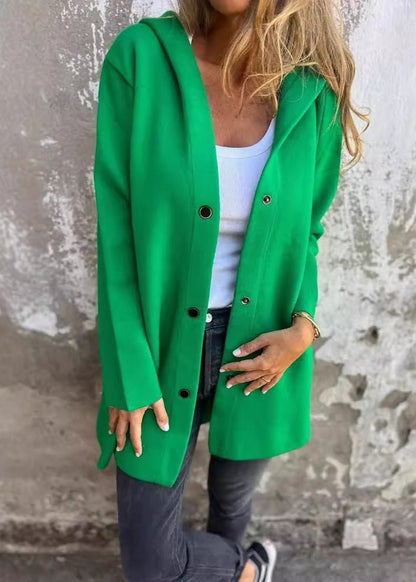 Cardigan Décontracté à Capuche Femme