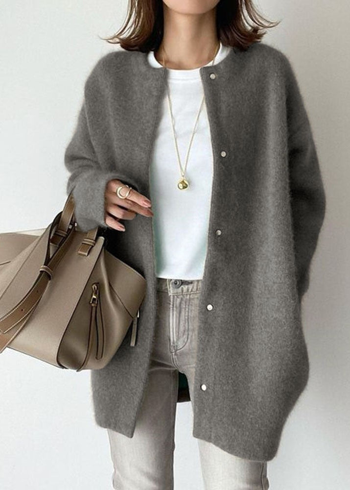 Cardigan tricoté boutonné coupe ajustée