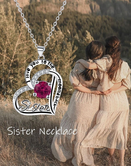 Collier cœur soeur élégance féminine