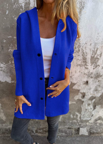 Cardigan Décontracté à Capuche Femme