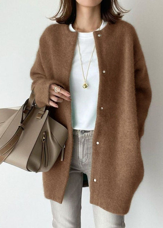 Cardigan tricoté boutonné coupe ajustée