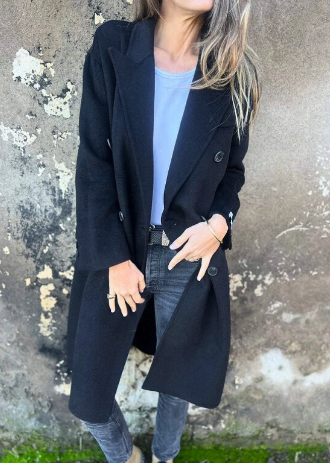 Veste mi-longue urban double boutonnage