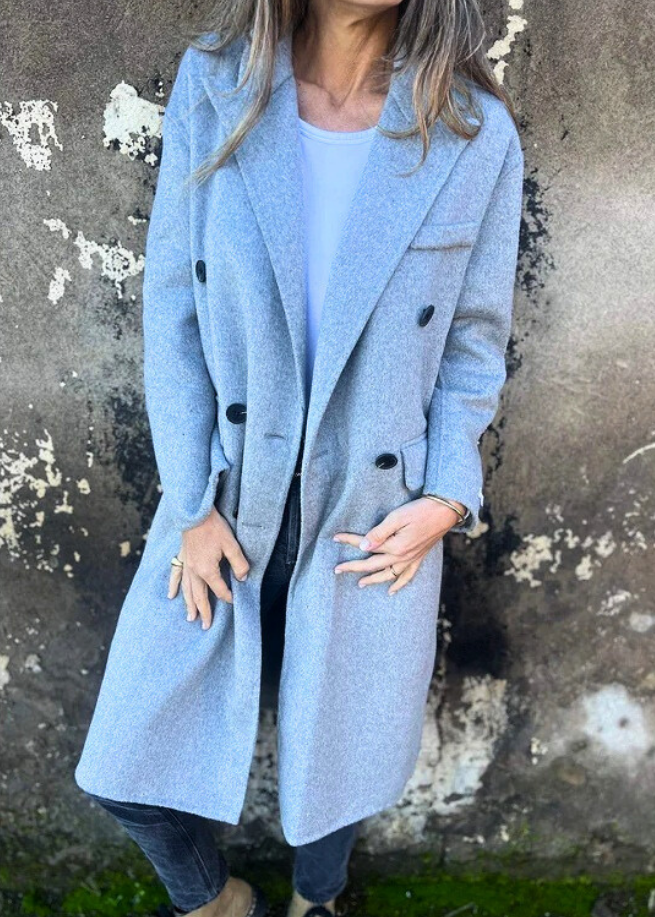 Veste mi-longue urban double boutonnage