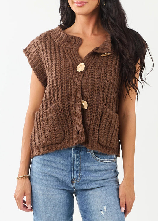 Gilet sans manches maille épaisse