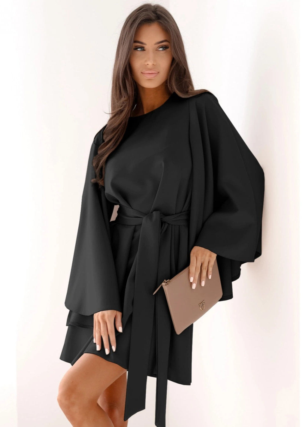 Robe courte manches cloche automne