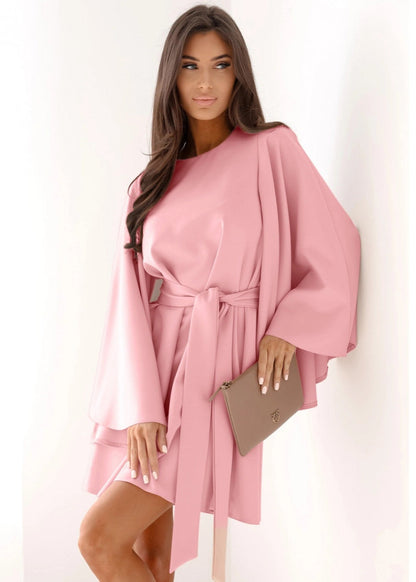 Robe courte manches cloche automne