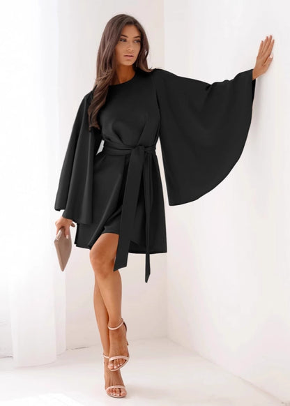 Robe courte manches cloche automne