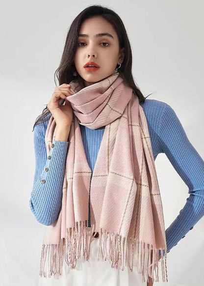 Écharpe plaid chaude hiver femme