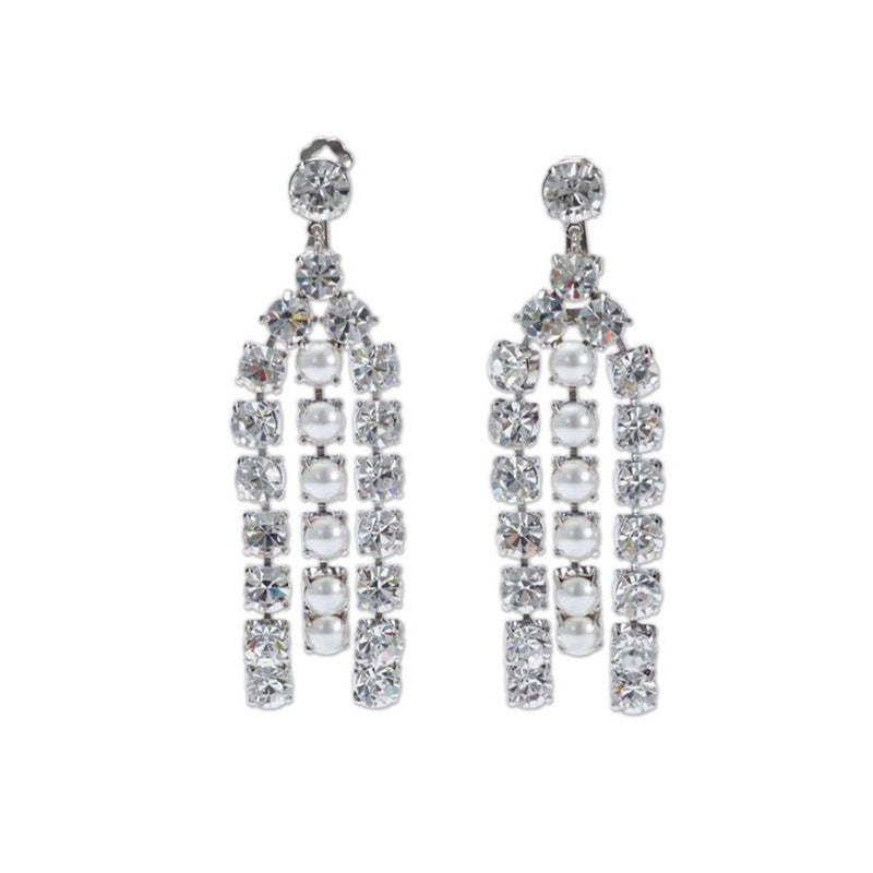 Boucles géométriques strass luxe abordable