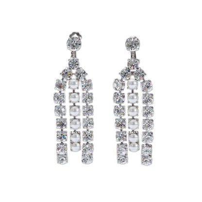 Boucles géométriques strass luxe abordable