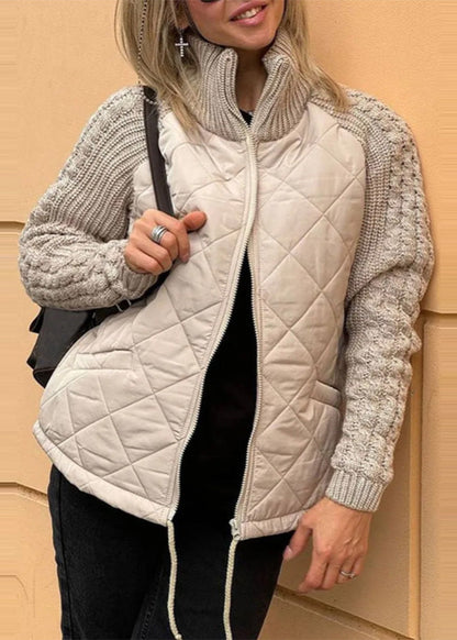 Veste matelassée zippée col montant