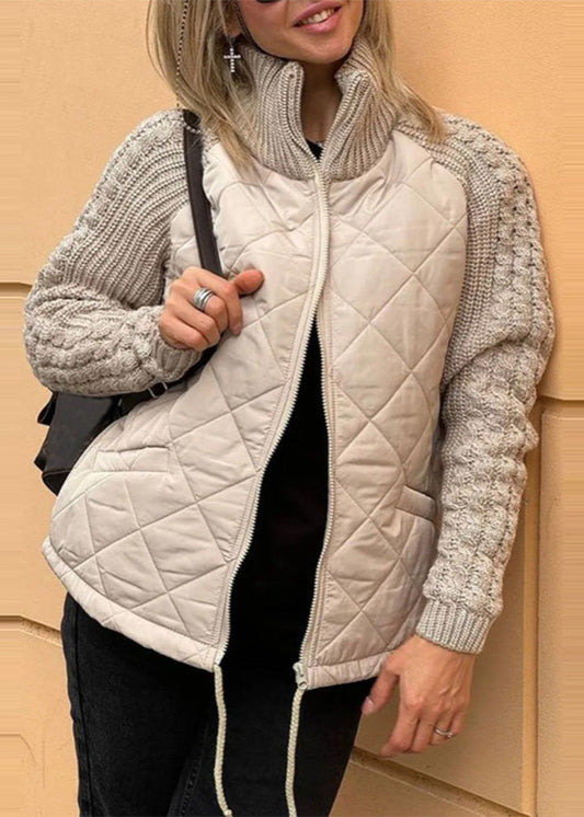Veste matelassée zippée col montant