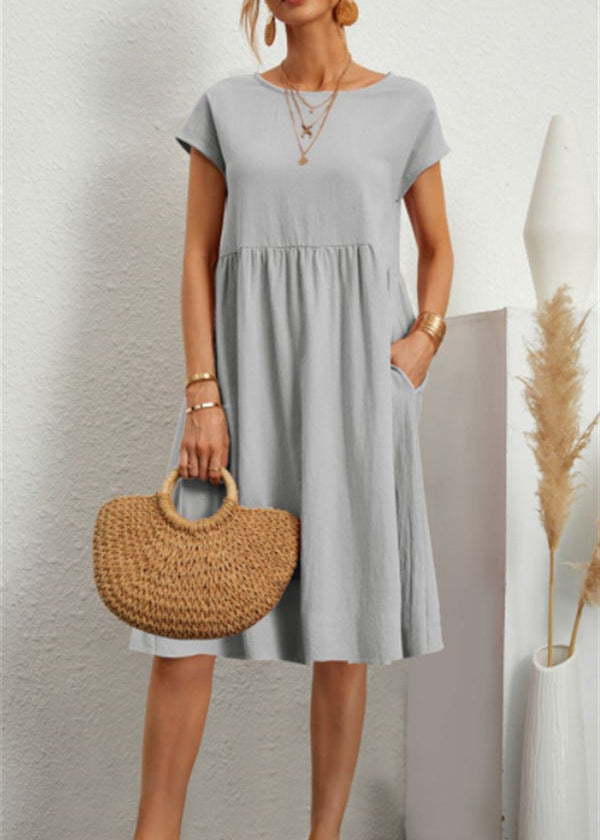 Robe d’Été Femme à Manches Courtes