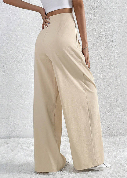 Pantalon large plissé femme été