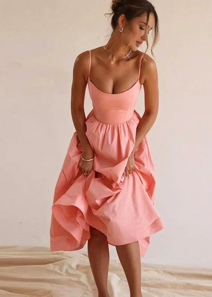 Robe longue élégante à bretelles