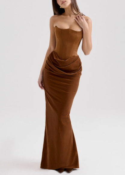 Robe longue bustier sexy élégante soirée