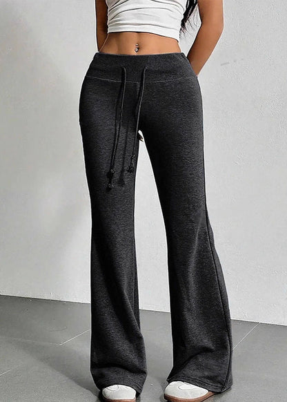 Pantalon femme taille haute décontracté