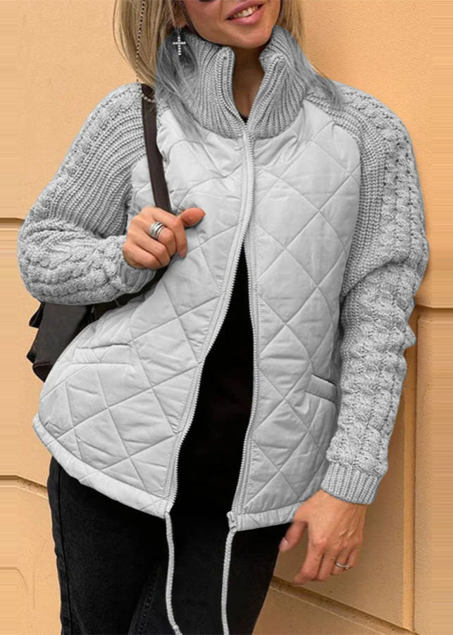 Veste matelassée zippée col montant